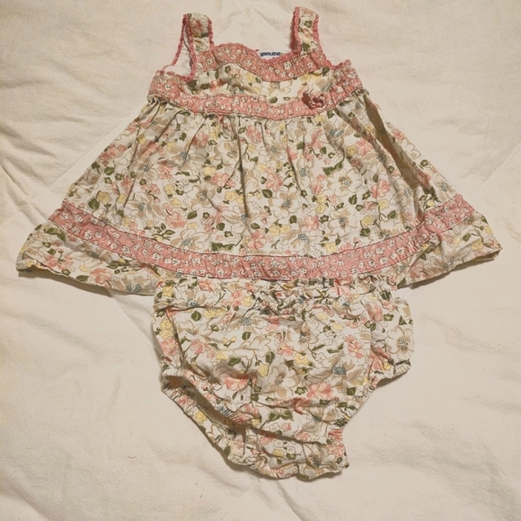 3-Month Baby Bundle: Knit Cardigan, Pink Jacket & Floral Dress w/ Bloomers - Picture 2 of 11